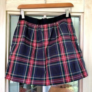 J. Crew Plaid Cotton Mini Skirt
